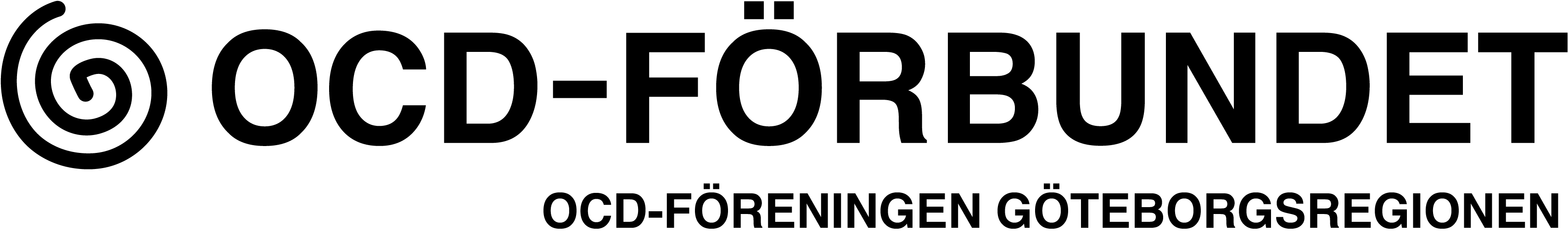 Logotyp svart OCD-föreningen Göteborgsregionen
