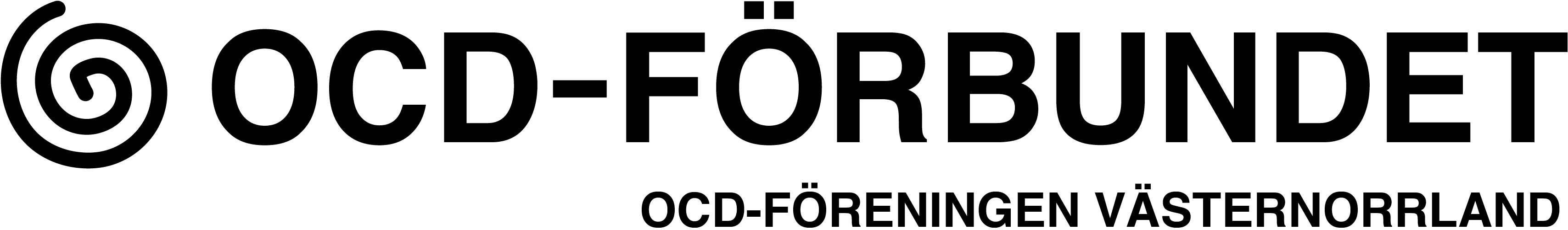 Logotyp svart OCD-föreningen Göteborgsregionen