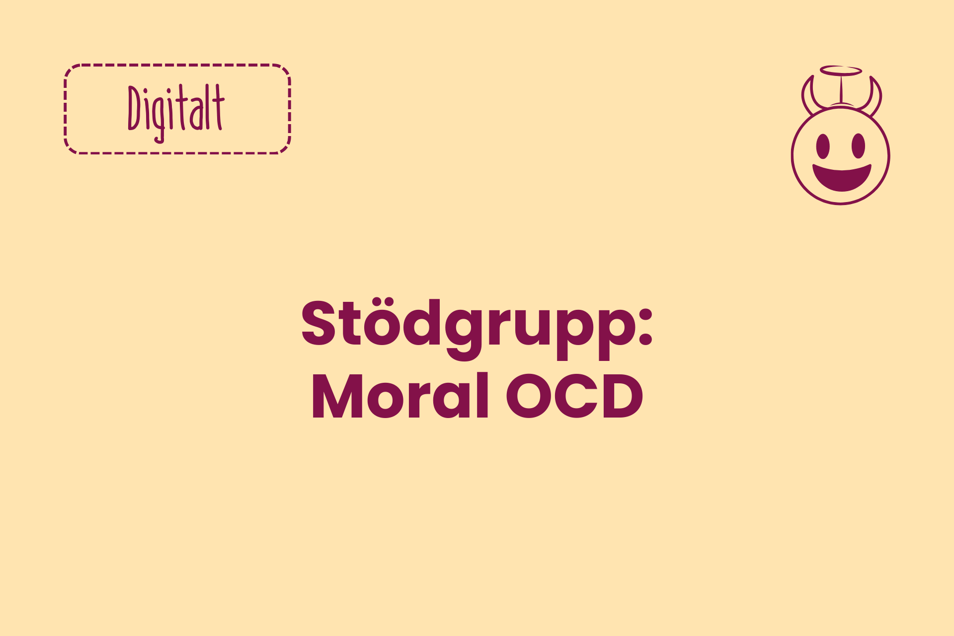 OCD SWEDEN bjuder in till digital samtalsgrupp i vår!