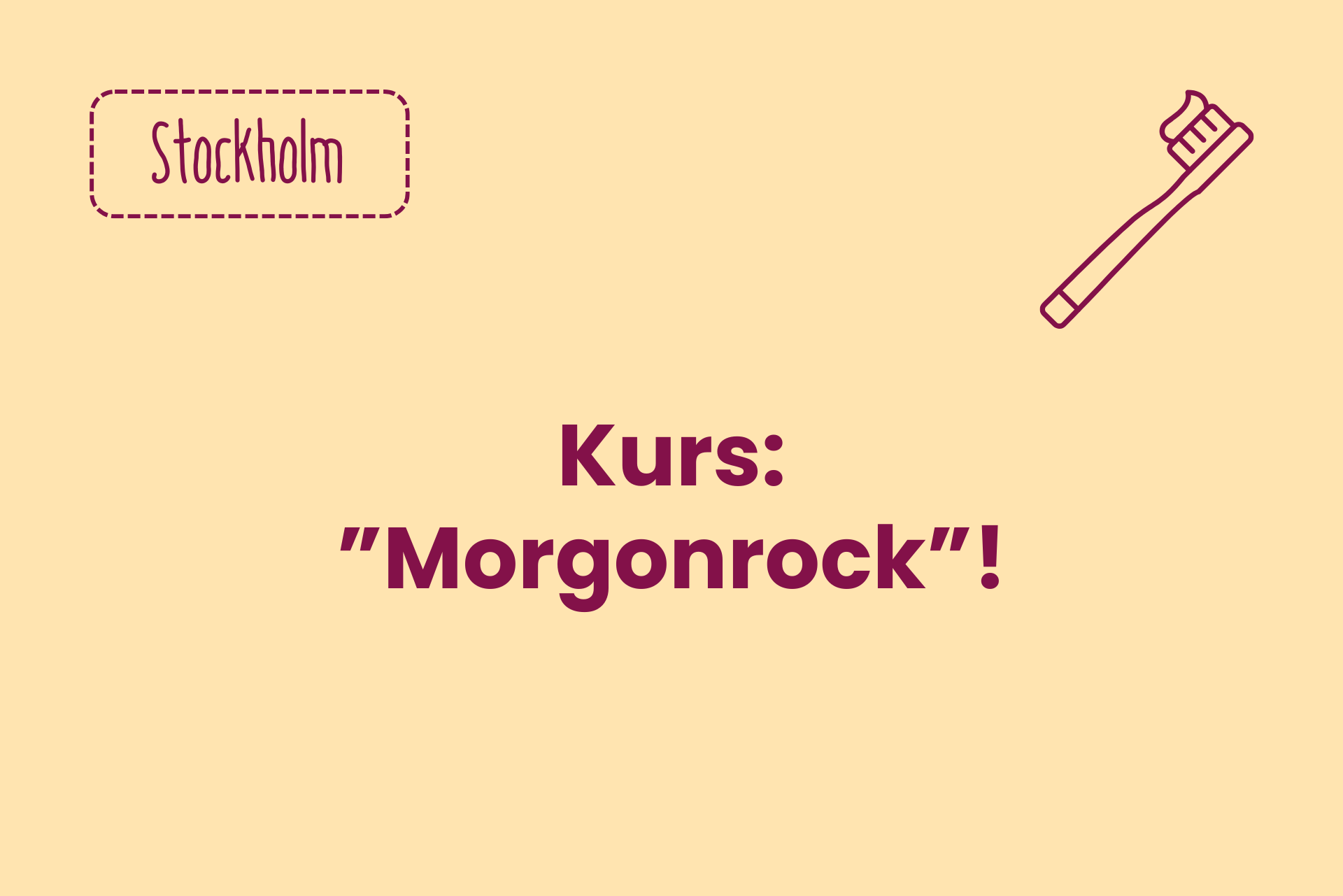 Ny kurs – Morgonrock!
