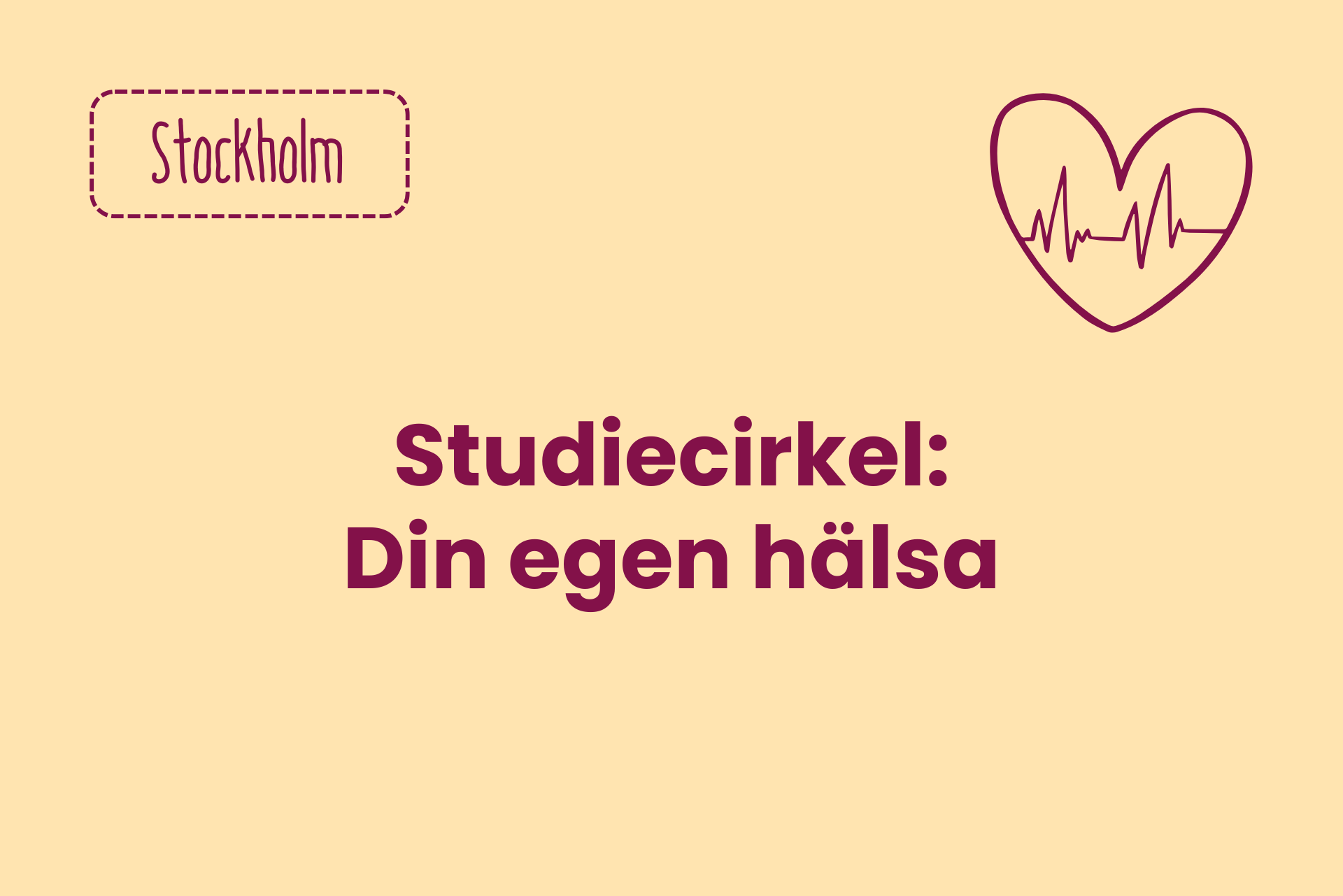 Studiecirkel: Din egen hälsa