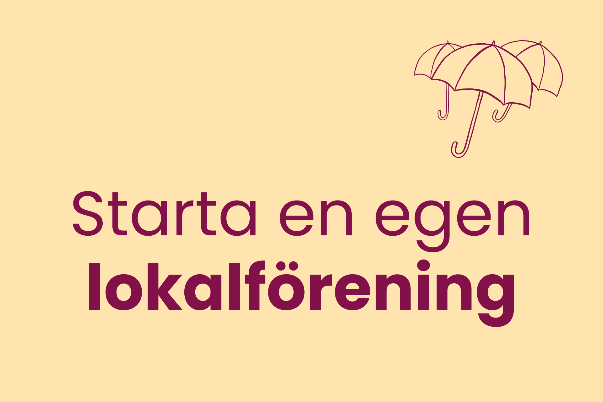 Starta en egen lokalförening – lokalföreningssidan