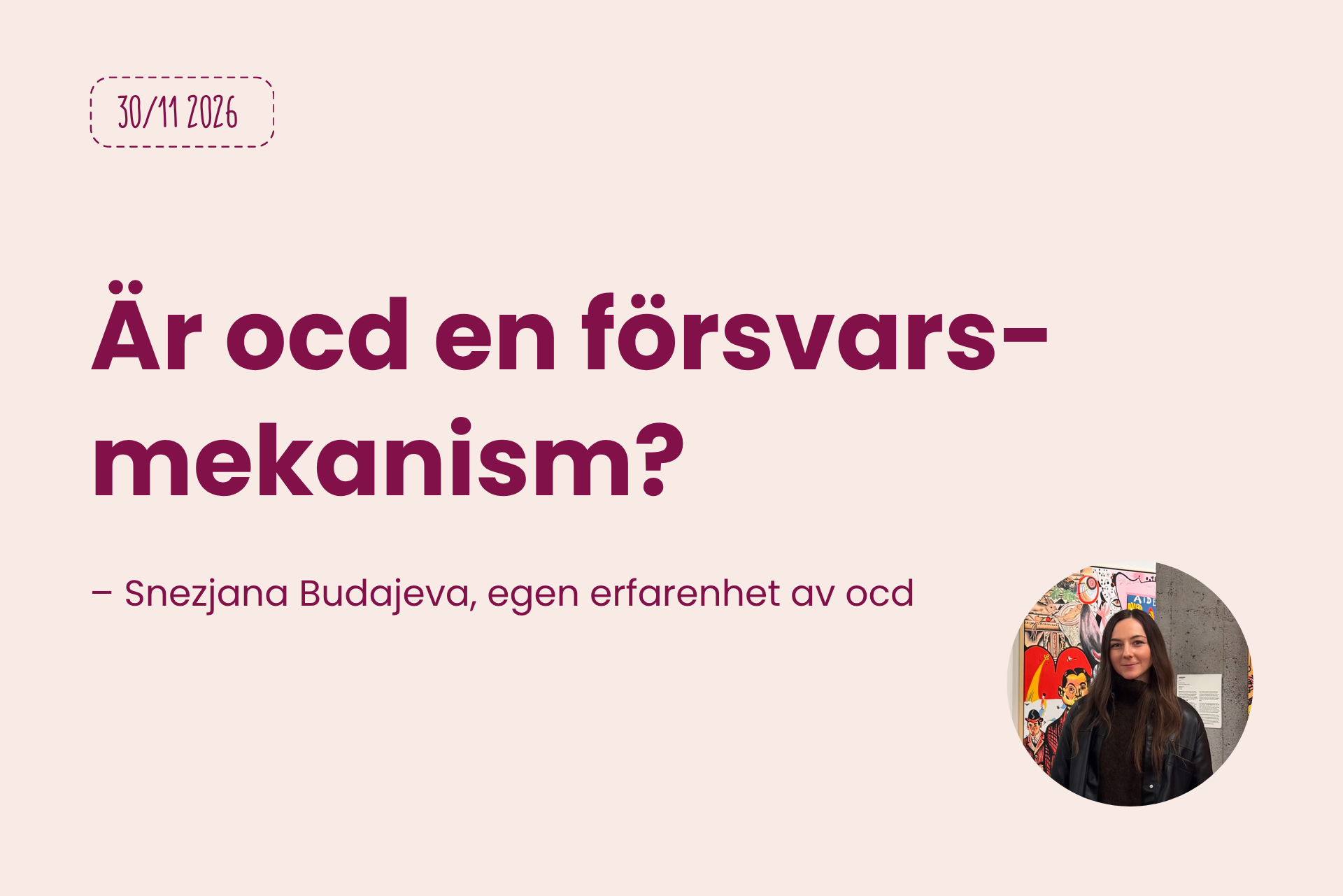 Föreläsning: Är ocd en försvarsmekanism?